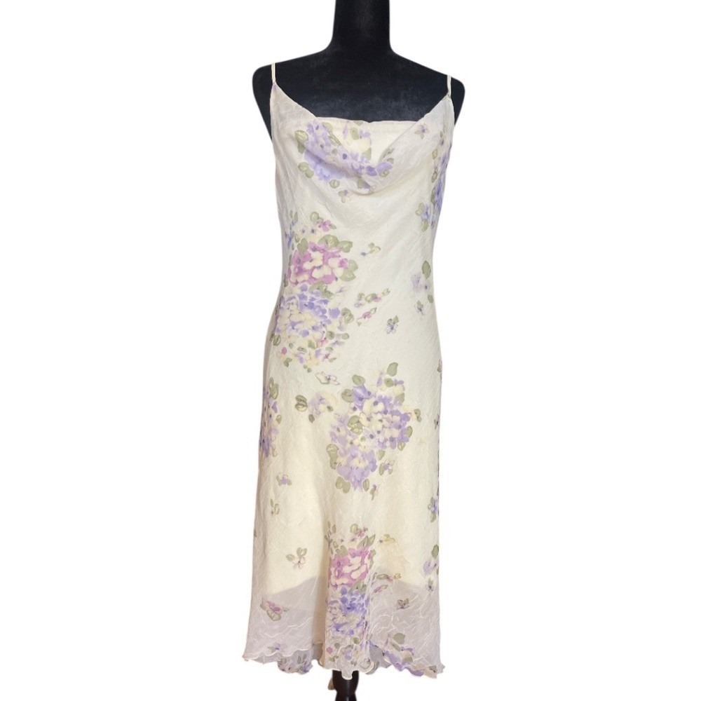 Vintage‎ City Triangle 90's Pastel Watercolor Slip Dress Size 11